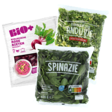 Spinazie of biologische rode bieten geraspt
zak à 400 gram
of andijvie fijn
zak à 500 gram